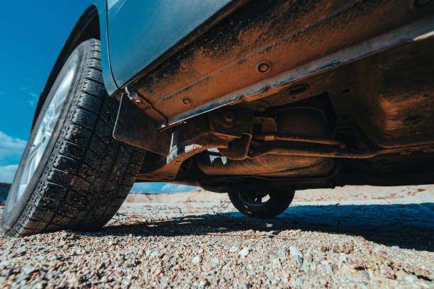 How do engineers analyze the fatigue characteristics of rubber bushings in automotive suspension systems?